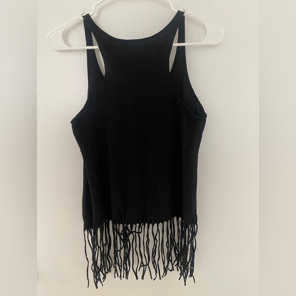 Sublime Black Fringe Tank Top - Picture 2 of 4